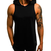 Load image into Gallery viewer, Men&#39;s Sleeveless Hooded Tops Streetwear Men Tank Tops