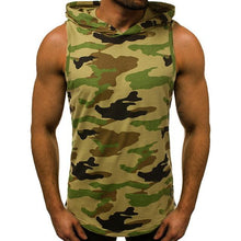 Load image into Gallery viewer, Men&#39;s Sleeveless Hooded Tops Streetwear Men Tank Tops